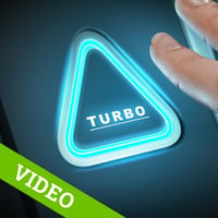 finger pushing a turbo button